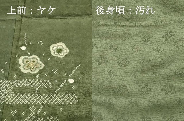 平和屋着物■訪問着　絞り　刺繍　舞花文　金糸　正絹　逸品　DABH4298qp
