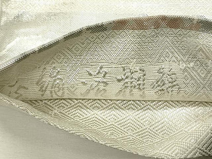 平和屋着物◎佐賀錦　六通柄袋帯　風景樹林文　洛桐錦　正絹　逸品　DABH4307qp