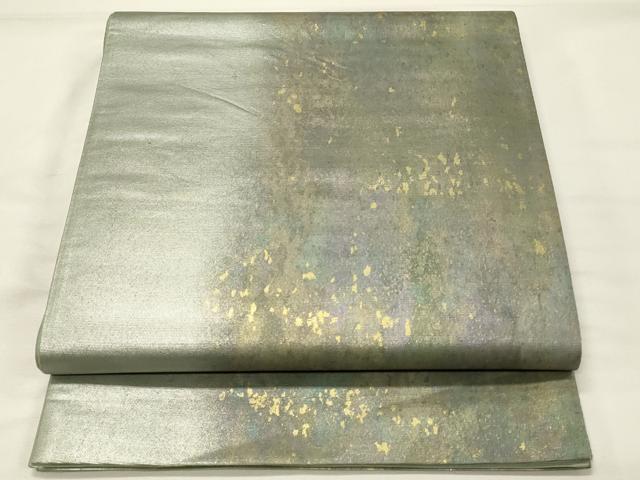 平和屋着物◎六通柄袋帯　霞文　金糸　引箔　正絹　逸品　DABH4346qp