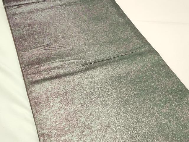 平和屋着物◎全通柄袋帯　霞文　銀糸　引箔　正絹　逸品　DABH4357qp
