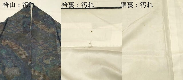 平和屋着物■本場染大島紬　草花文　正絹　逸品　DABH4458qp