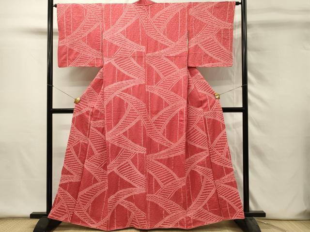 平和屋着物■上質な小紋　総絞り　渡橋文　正絹　逸品　DABH4462qp