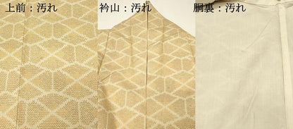 平和屋着物■上質な紬　亀甲文　正絹　逸品　DABH4464qp