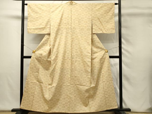 平和屋着物■上質な紬　亀甲文　正絹　逸品　DABH4464qp
