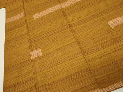 平和屋着物■上質な紬　横段抽象文　正絹　逸品　DABH4471qp