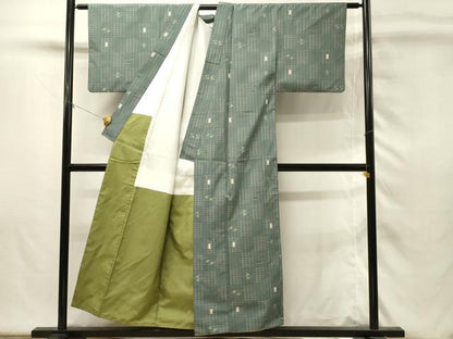 平和屋着物■上質な紬　抽象文　正絹　逸品　DABH4473qp