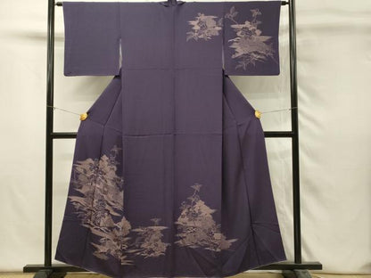 平和屋着物■訪問着　刺繍　風景花文　正絹　逸品　DABH4484qp