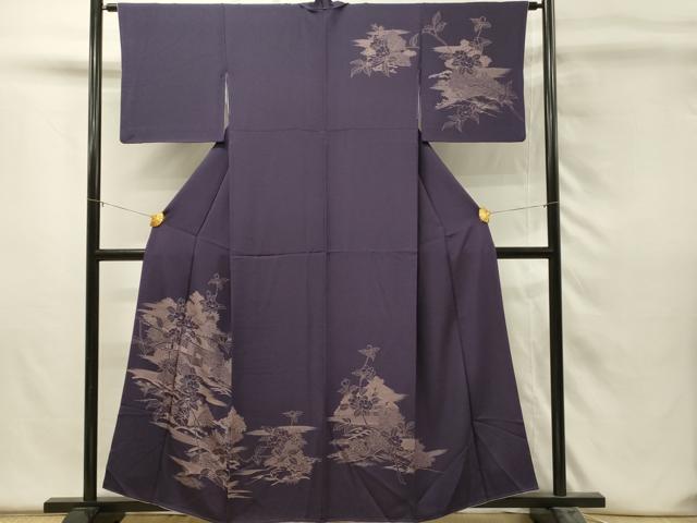 平和屋着物■訪問着　刺繍　風景花文　正絹　逸品　DABH4484qp