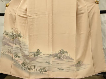 平和屋着物■訪問着　風景文　暈し染め　金彩　正絹　逸品　DABH4487qp