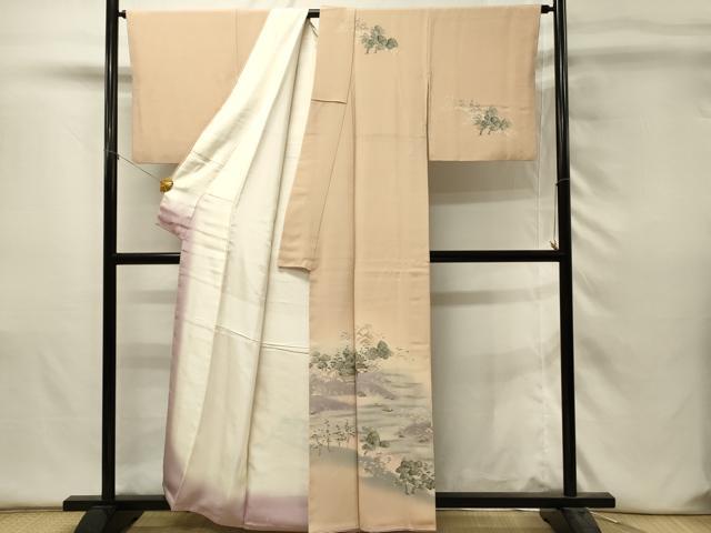 平和屋着物■訪問着　風景文　暈し染め　金彩　正絹　逸品　DABH4487qp