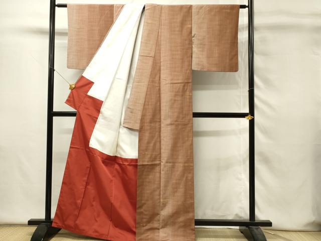 平和屋着物■上質な紬　抽象文様　正絹　逸品　DABH4492ya