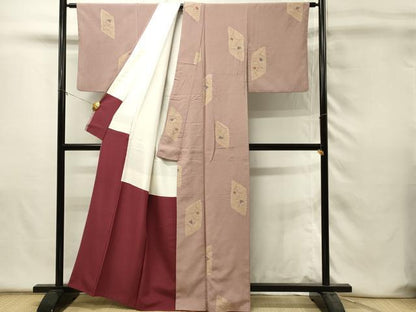 平和屋着物■上質な紬　絞り　抽象花文　正絹　逸品　DABH4495qp