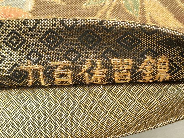 平和屋着物◎九百佐賀錦　六通柄袋帯　能衣唐草文　金糸　正絹　逸品　DABH4496qp