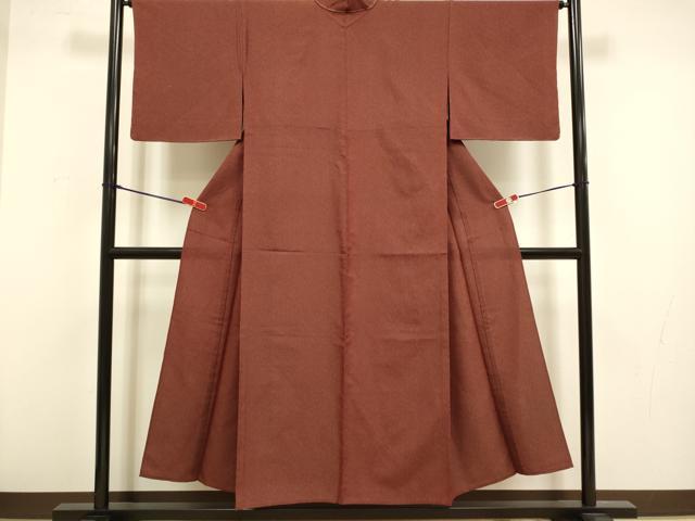 平和屋着物▽上質なお召 　単衣　霞文　銀通し地 　正絹　逸品　未使用　DABH4526du