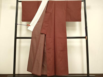 平和屋着物▽上質なお召 　単衣　霞文　銀通し地 　正絹　逸品　未使用　DABH4526du