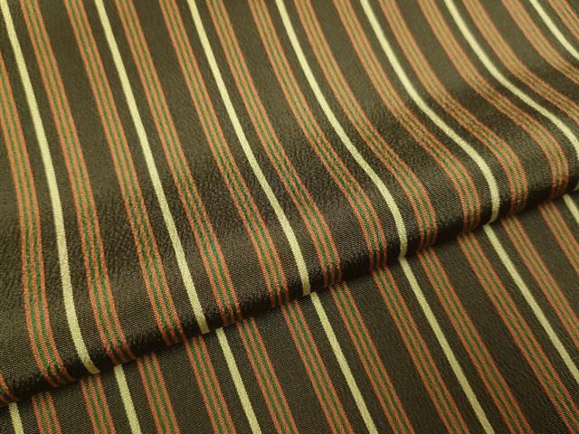 平和屋着物▽上質なお召　単衣　間道　正絹　逸品　DABH4531du