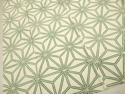 平和屋着物▽上質な小紋　単衣　麻の葉文様　正絹　逸品　DABH4540du