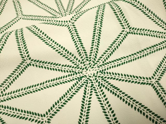 平和屋着物▽上質な小紋　単衣　麻の葉文様　正絹　逸品　DABH4540du