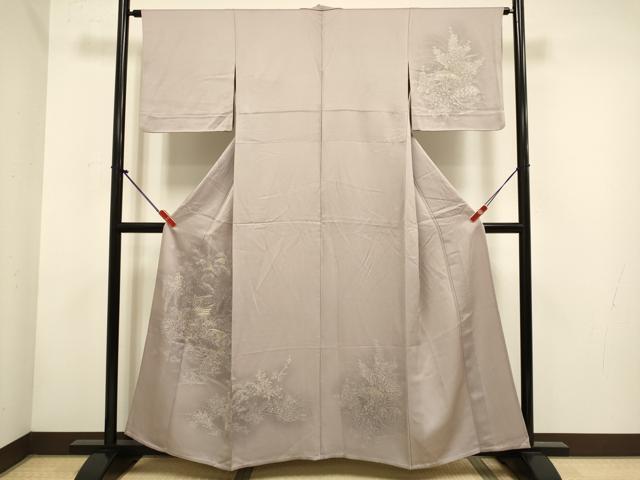 平和屋着物▽訪問着　単衣　刺繍　風景花文　暈し染め　正絹　逸品　DABH4573du
