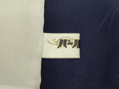 平和屋着物▽上質な小紋　単衣　古庄紀治　藍染め　吹き寄せ梅文　伊と幸　証紙付き　正絹　逸品　DABH4592du