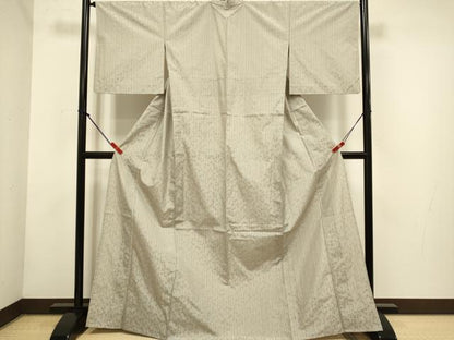 平和屋着物▽米沢　白根沢　涼風　単衣　もじり織　トンボ　蜻蛉　正絹　逸品　DABH4594du