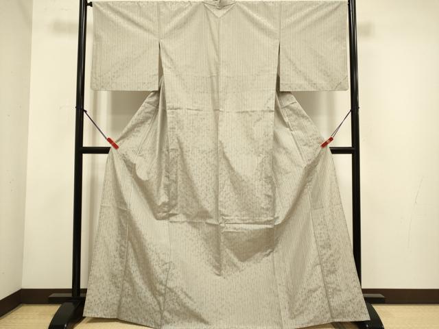平和屋着物▽米沢　白根沢　涼風　単衣　もじり織　トンボ　蜻蛉　正絹　逸品　DABH4594du
