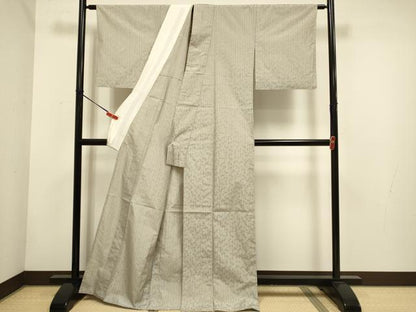 平和屋着物▽米沢　白根沢　涼風　単衣　もじり織　トンボ　蜻蛉　正絹　逸品　DABH4594du