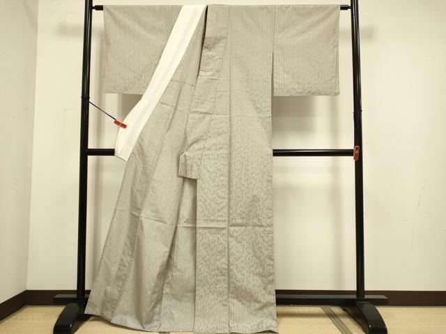 平和屋着物▽米沢　白根沢　涼風　単衣　もじり織　トンボ　蜻蛉　正絹　逸品　DABH4594du