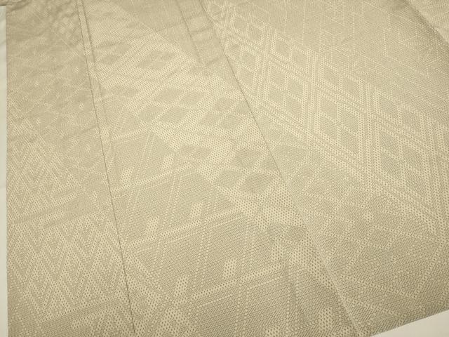平和屋着物▽本塩沢　単衣　110亀甲　吉祥文　正絹　逸品　DABH4602du