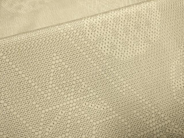 平和屋着物▽本塩沢　単衣　110亀甲　吉祥文　正絹　逸品　DABH4602du