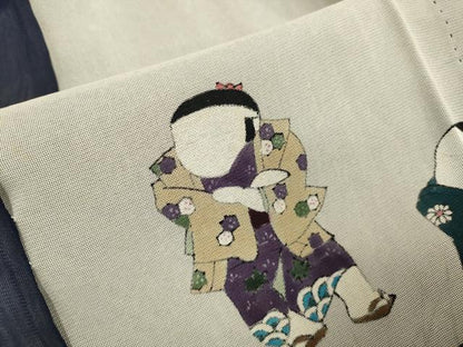 平和屋着物▽訪問着　無双　紗袷　紗×紗　童子　正絹　逸品　DABH4603du