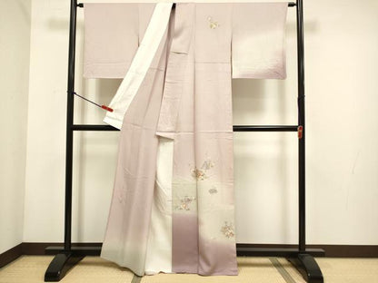 平和屋着物▽中国三大刺繍 スワトウ刺繍 汕頭刺繍 相良刺繍 総刺繍 訪問着 単衣 中国秘蔵彩陶の美 暈し染め 正絹 逸品 DABH4613du