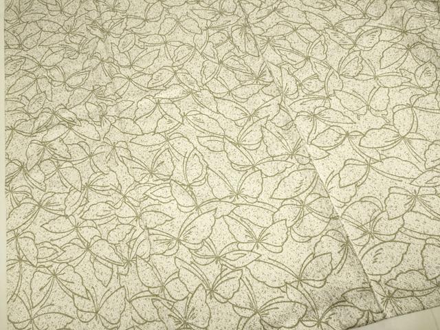平和屋着物▽上質な小紋　単衣　舞蝶文　正絹　逸品　DABH4617du