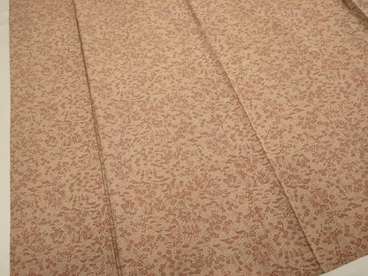 平和屋着物▽江戸小紋　単衣　草花文　松竹梅　反端付き　正絹　逸品　DABH4622du