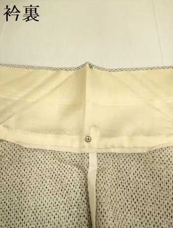 平和屋着物▽上質なお召　単衣　十字絣　正絹　逸品　DABH4626du