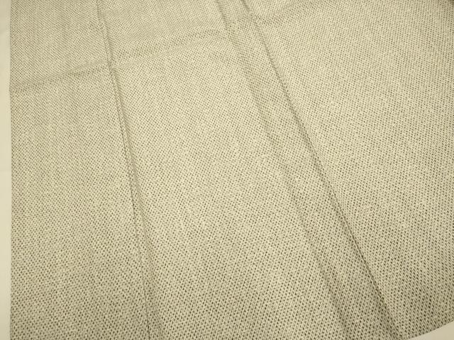 平和屋着物▽上質なお召　単衣　十字絣　正絹　逸品　DABH4626du
