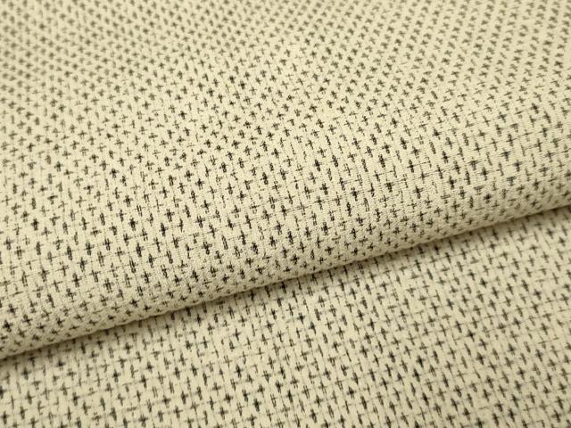 平和屋着物▽上質なお召　単衣　十字絣　正絹　逸品　DABH4626du
