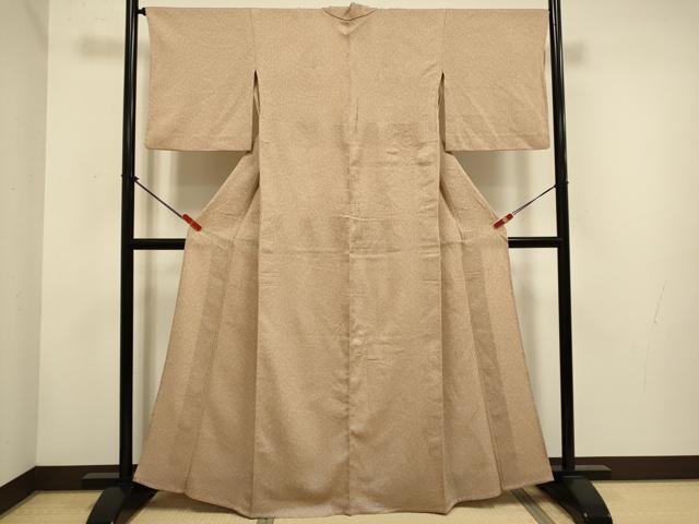 平和屋着物▽上質な小紋　単衣　縞　正絹　逸品　DABH4640du