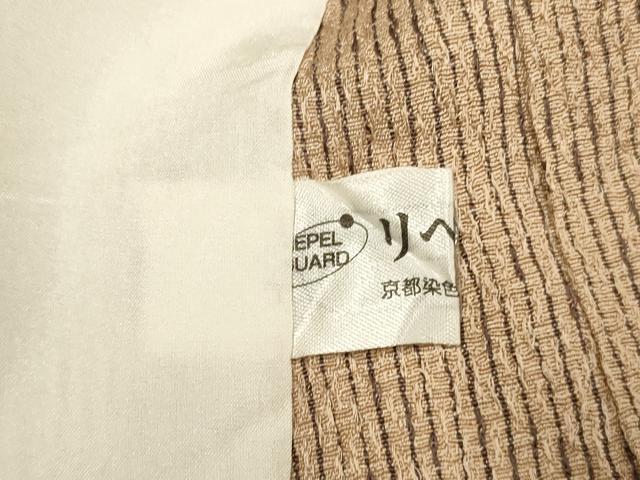 平和屋着物▽上質な小紋　単衣　縞　正絹　逸品　DABH4640du