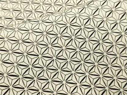 平和屋着物▽上質な小紋　単衣　麻の葉文様　正絹　逸品　DABH4643du