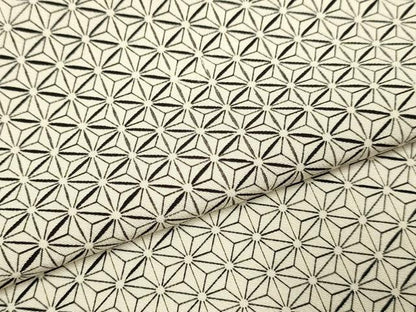 平和屋着物▽上質な小紋　単衣　麻の葉文様　正絹　逸品　DABH4643du