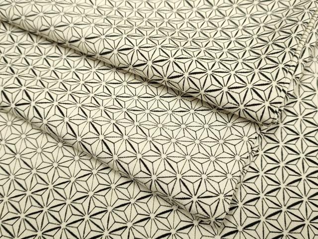 平和屋着物▽上質な小紋　単衣　麻の葉文様　正絹　逸品　DABH4643du