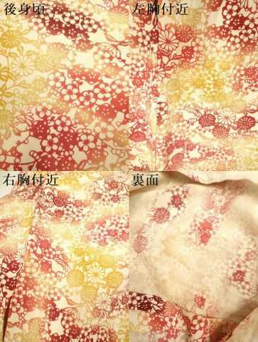 平和屋着物▽上質な小紋　単衣　型染め　草花文　正絹　逸品　DABH4645du