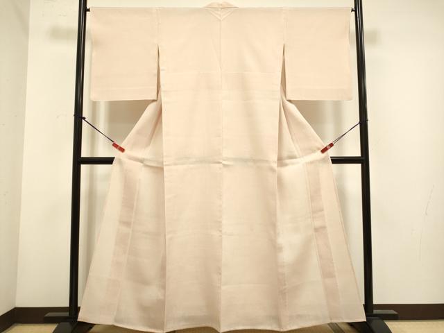 平和屋着物▽上質な紬　単衣　洗柿色　正絹　逸品　DABH4646du