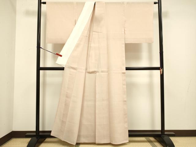 平和屋着物▽上質な紬　単衣　洗柿色　正絹　逸品　DABH4646du