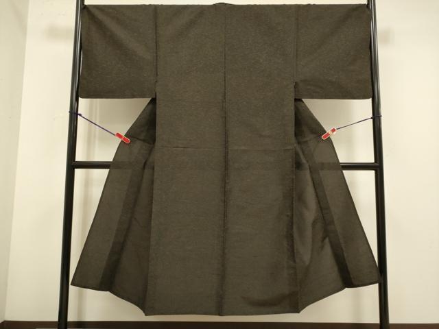 平和屋着物▽男性　紬　単衣　霞文　正絹　逸品　DABH4652du