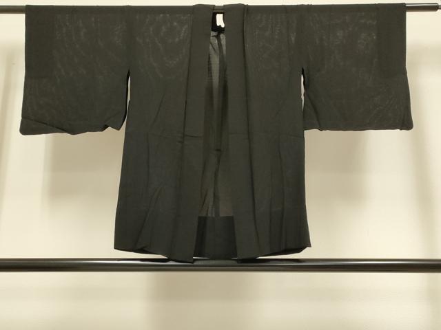 平和屋着物▽羽織　スリーシーズン　春夏秋　塵除け　黒地　正絹　逸品　DABH4662du