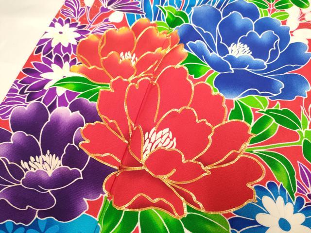 平和屋本店●お引きずり・お引き摺り・引き振袖　和装　結婚式　舞妓　芸妓　芸者　衣装　駒刺繍　流水吉祥花文　金彩　DABH4665du