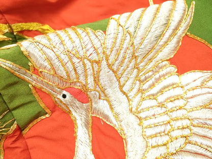 平和屋本店●色打掛　お引きずり　和装　婚礼　結婚式　花嫁　神社挙式　駒刺繍　総刺繍　飛鶴花文　松竹梅　金銀糸　逸品　DABH4669du