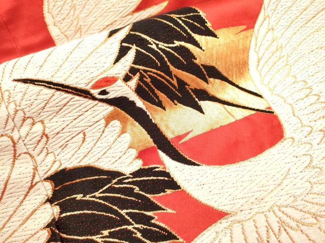 平和屋本店●色打掛　お引きずり　和装　婚礼　結婚式　花嫁　神社挙式　唐織　飛鶴花文　金銀糸　逸品　DABH4671du